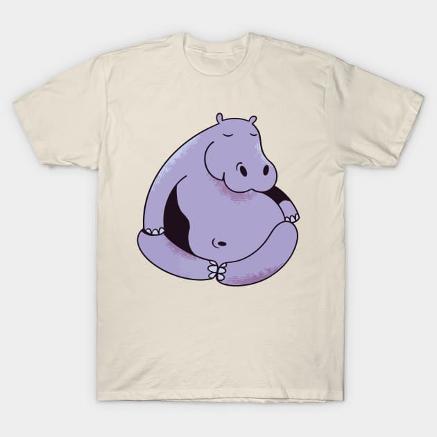 Hippo yoga T-Shirt by zaher97